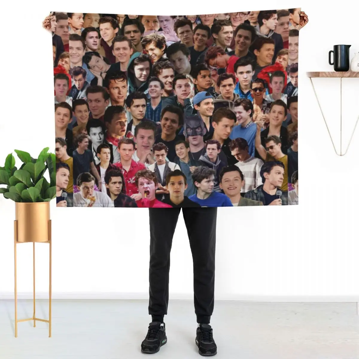 

Tom Holland College Throw Blanket Cozy Napping Blanket Gift for Mom Dad