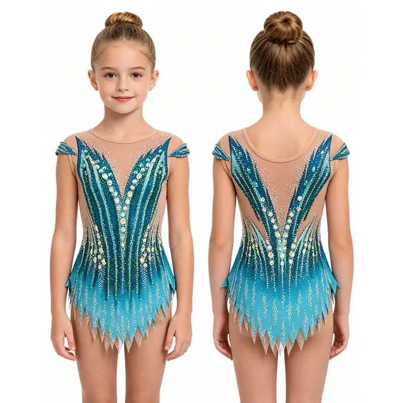 Fitness Competition Figure Skating Art Exam Cheerleading Professional Training Skirt Artistic Gymnastics Training Dress