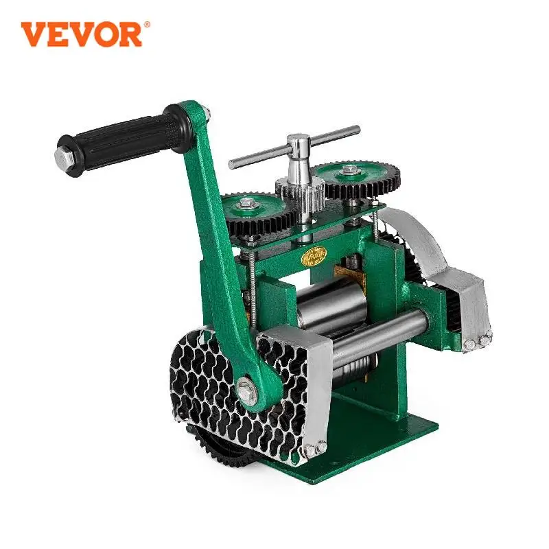 VEVOR Jewelry Combination Rolling Mill Machine Distance Adjustable Manual Press Tabletting Tool for Jewelry Repairing Designing