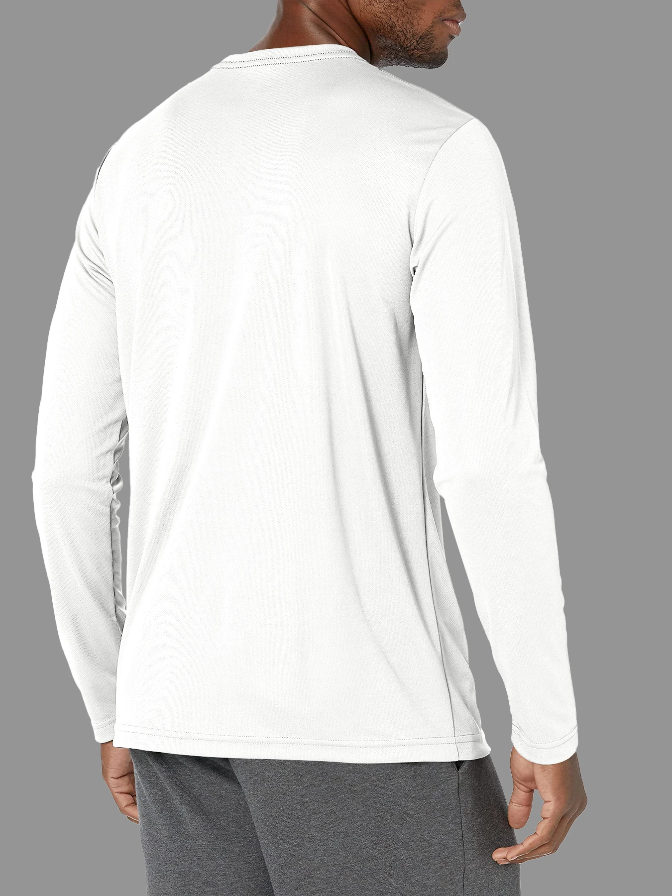 Herren Langarm-Sonnenschutz-Shirt Leichtes Workout UV-Schutz Schnelltrocknend Wander-T-Shirt Radsport Angeln Sportoberteil – Detail 3