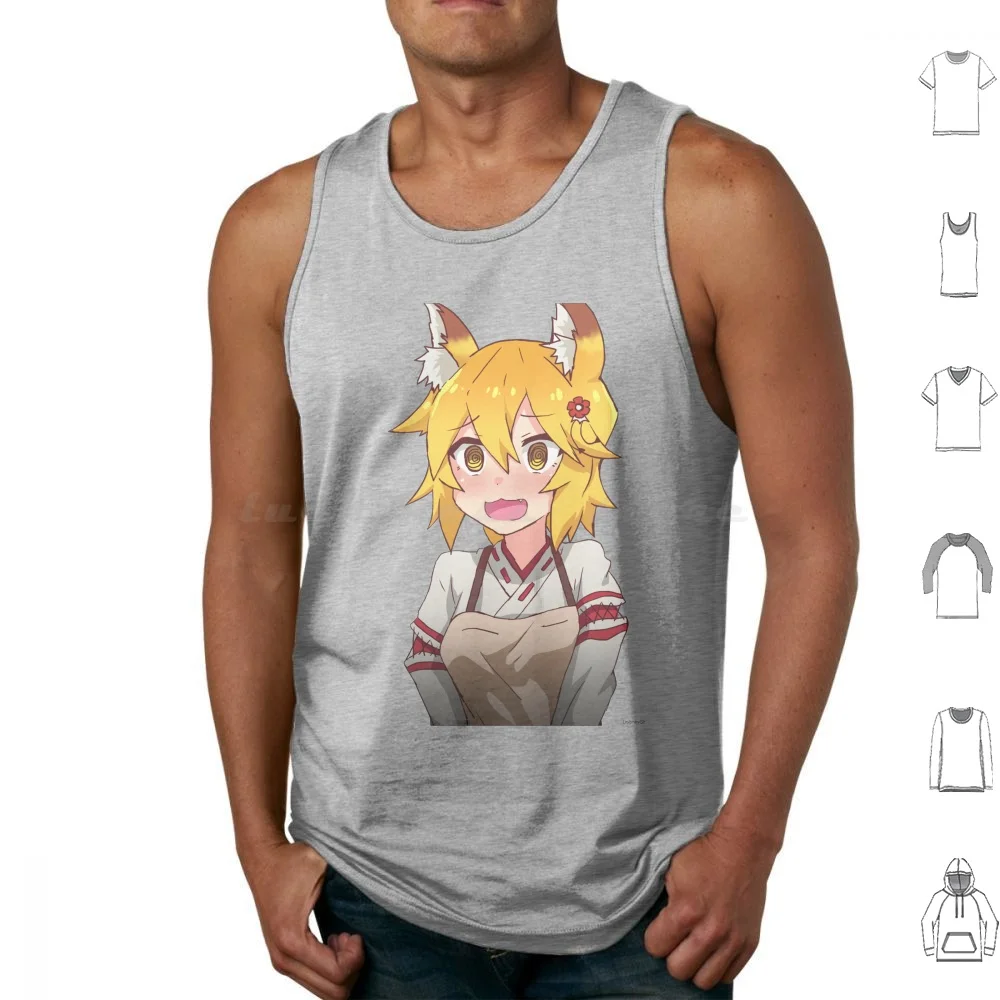 

Senko-San Nervous Design V2 Майки Жилет без рукавов Senko San Anime Light Novel Cute Kawaii Sewayaki No Senko San