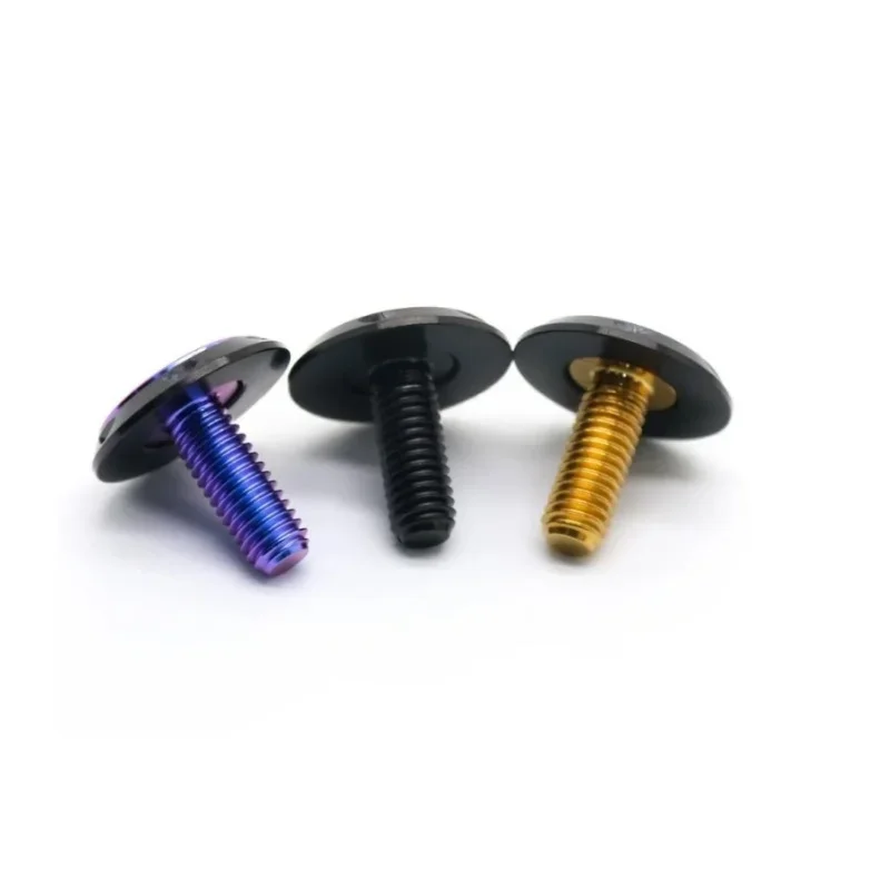 Beicai M6 TC4 Titanium Alloy Number Plate Screws Six-Lobe Torx Head Bolts with Washers for Car Motorcycle and EV Modification
