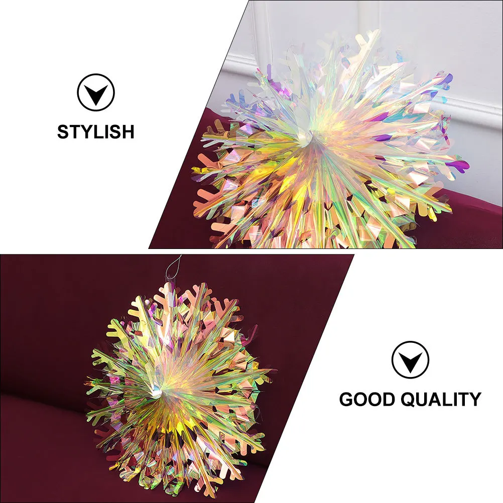 

1Pcs Neon Film Snowflake Fan Chic Christmas Hanging Ornament Xmas Tree Decoration Party Supplies Festive Hanging Decor Home