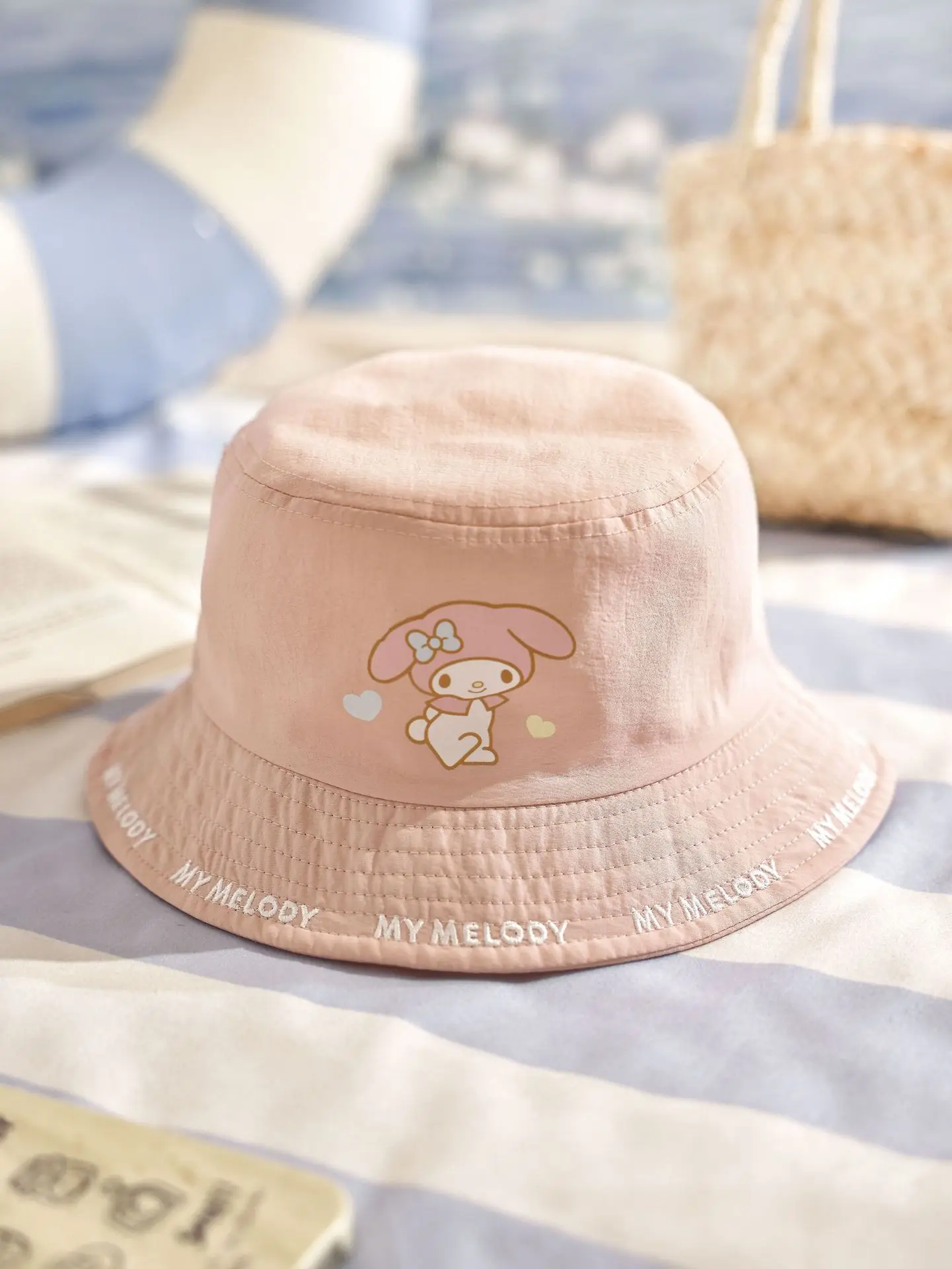 Kawaii Sanrioed Hanyodon Kuromi Cute Cartoon Child protezione solare cappello da pescatore ragazza Outdoor anti-uv Sunhat Festival Gift