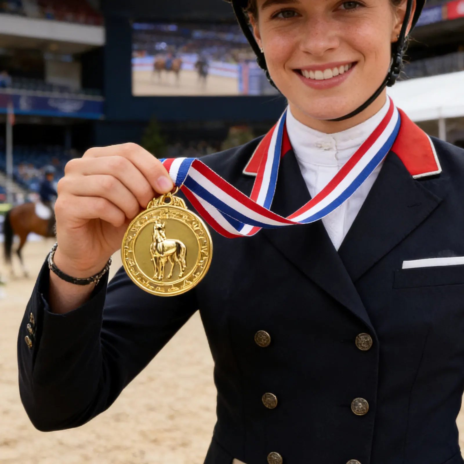 2-pecas-medalha-de-corrida-de-cavalos-em-liga-de-zinco-dourada-premio-equestre-com-fita-de-pescoco-trofeu-de-primeiro-lugar-para-competicoes-e-eventos