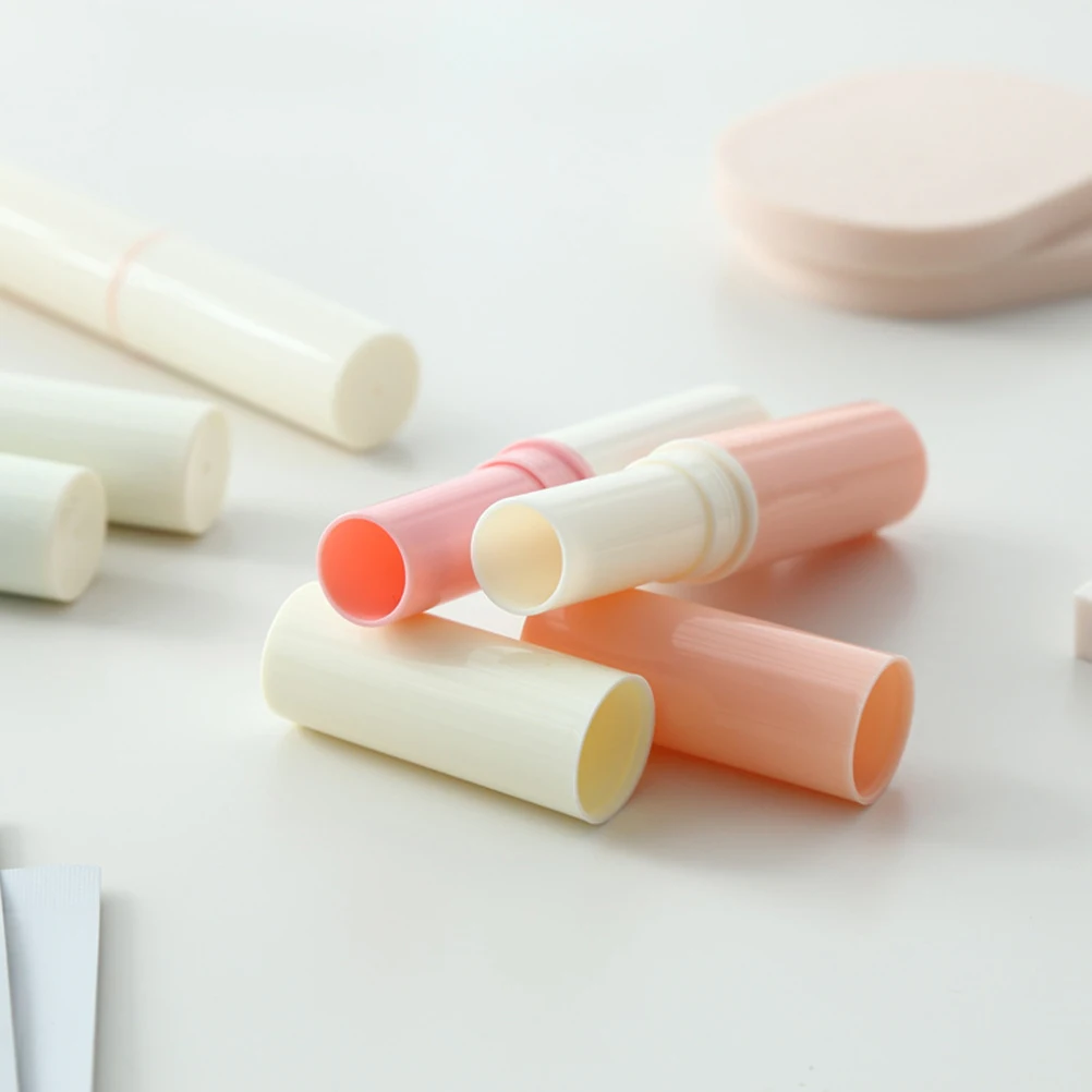 

5Pcs Lip Balm Tubes Plastic Empty Containers 4g Natural Caps DIY Lipstick Storage Reusable Lip Blam Tubes Lipstick Tube