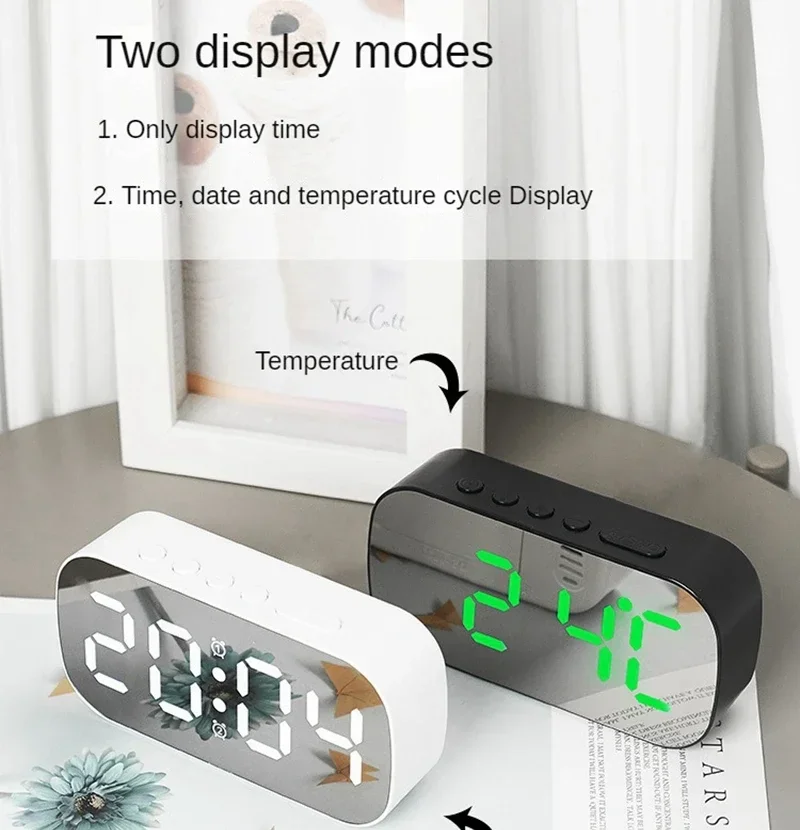 Xiaomi Digital Alarm Clock Desktop Table Clock Teperature Calendar LED Display Electronic Alarm Clocks Snooze Funtion Night Mode