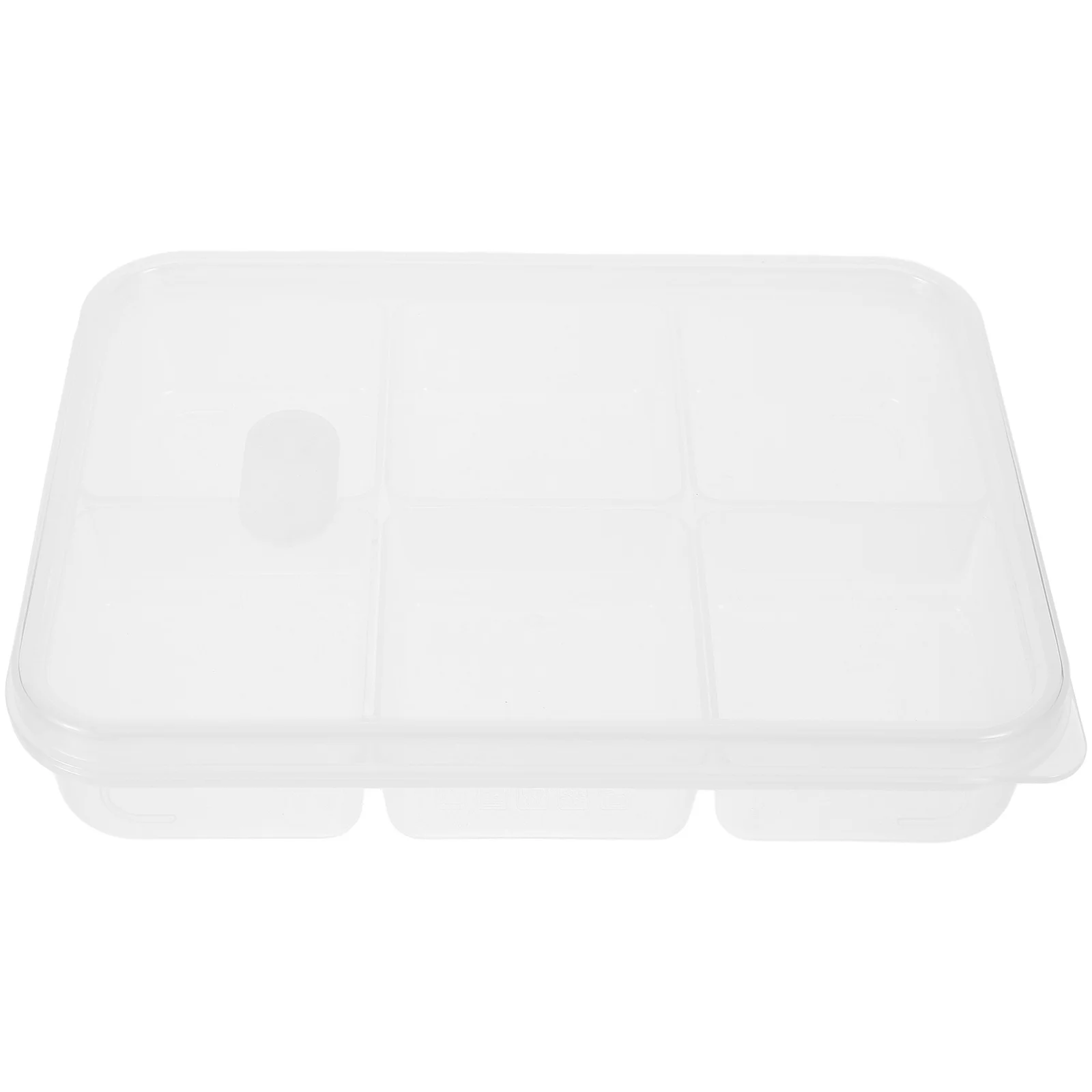 

1pcs Food Storage Containers For Fridge 6-Compartment Meal Prep Organizer Fresh Sealed Vegetable Fruit Meat Keeper Box