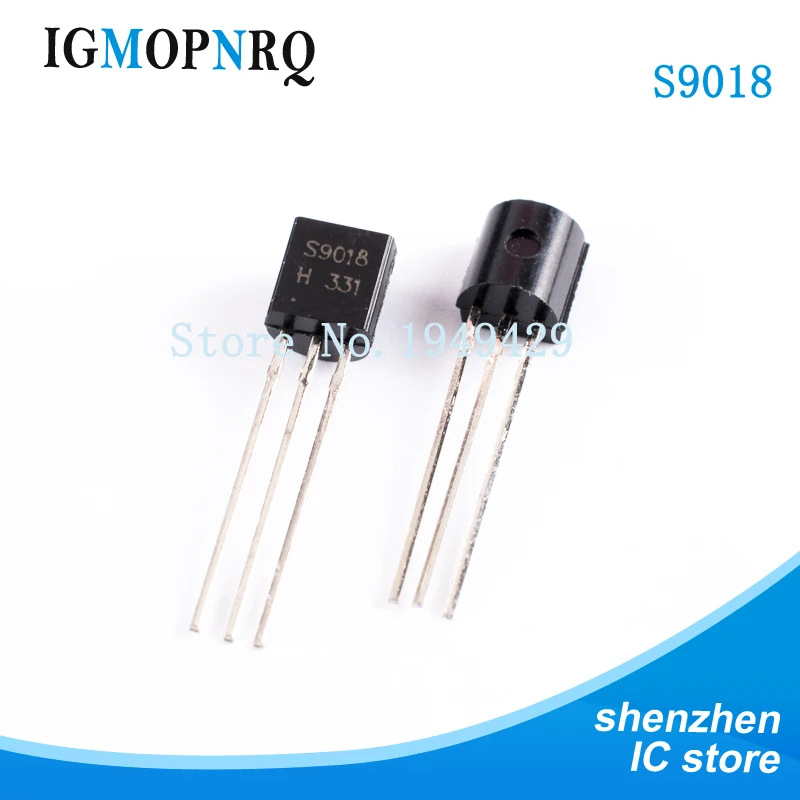 100pcs S9018 SS9018 9018 RF Bipolar Transistors NPN/30V/50mA TO-92 new