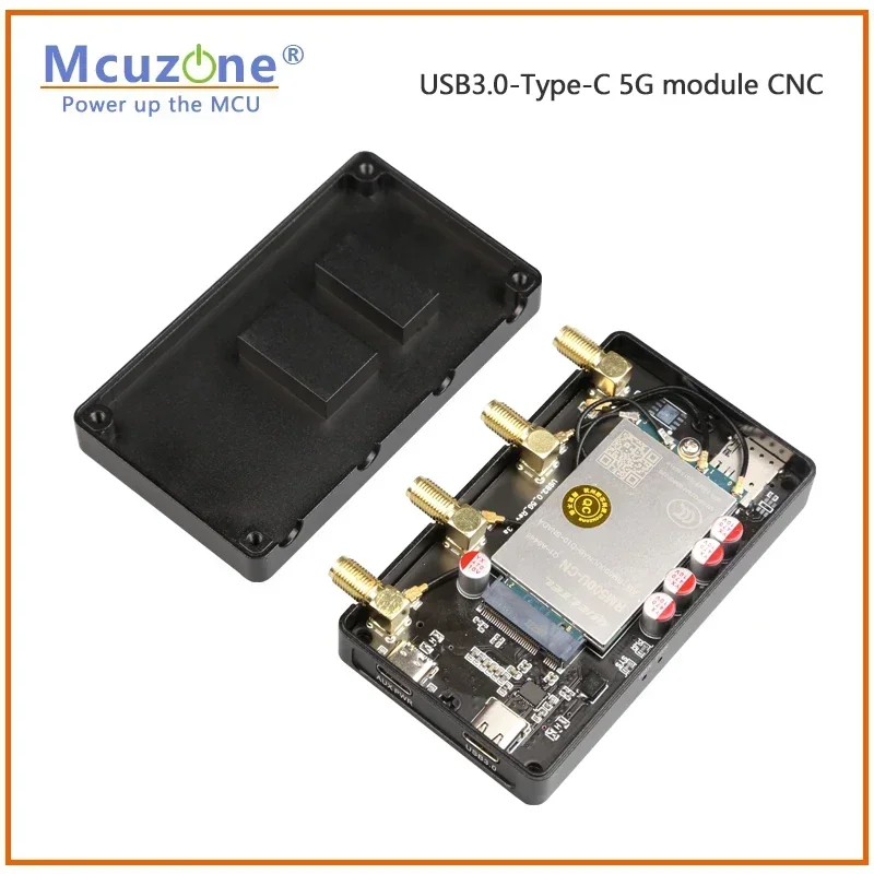 (الطراز: MR5U3C) وحدة USB3.0 Type-C 5G حافظة معدنية CNC، التوصيل والتشغيل لـ x86، Mac OS، RPi OS، ubuntu، win10/11، RM520N-GL، FM160-EAU