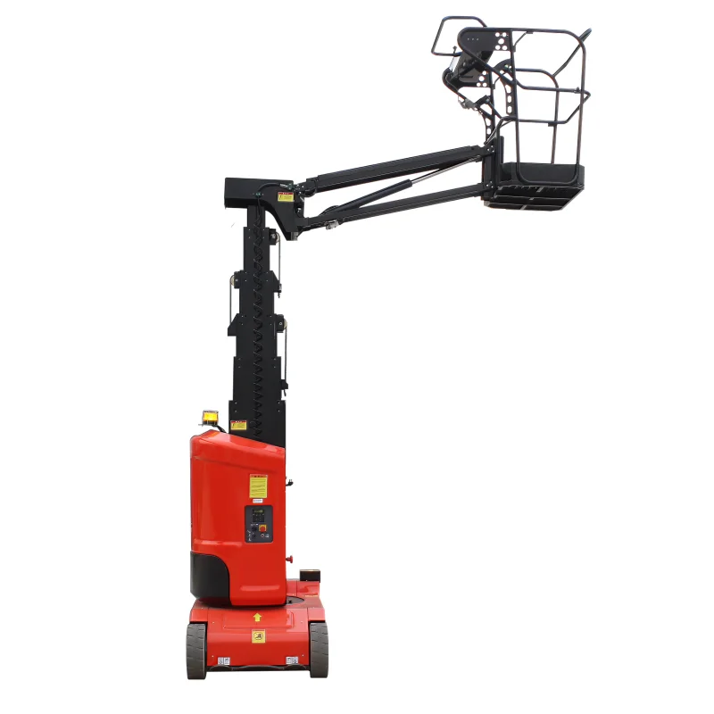 9.2m 11.2m Small Articulated Fly Jib 3m Electric Vertical Telescopic Boom Mast Lift 345 Rotation Hydraulic New For Cleaning