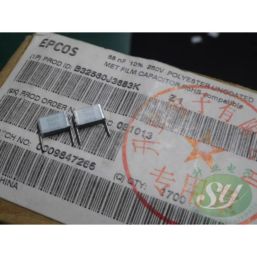 10 ชิ้น EPCOS 0.068 ยูเอฟ/250 โวลต์ 68nf 683 ใหม่ 7.5 มม. ตัวเก็บประจุแบบเค้กเลเยอร์ B32560J3683K