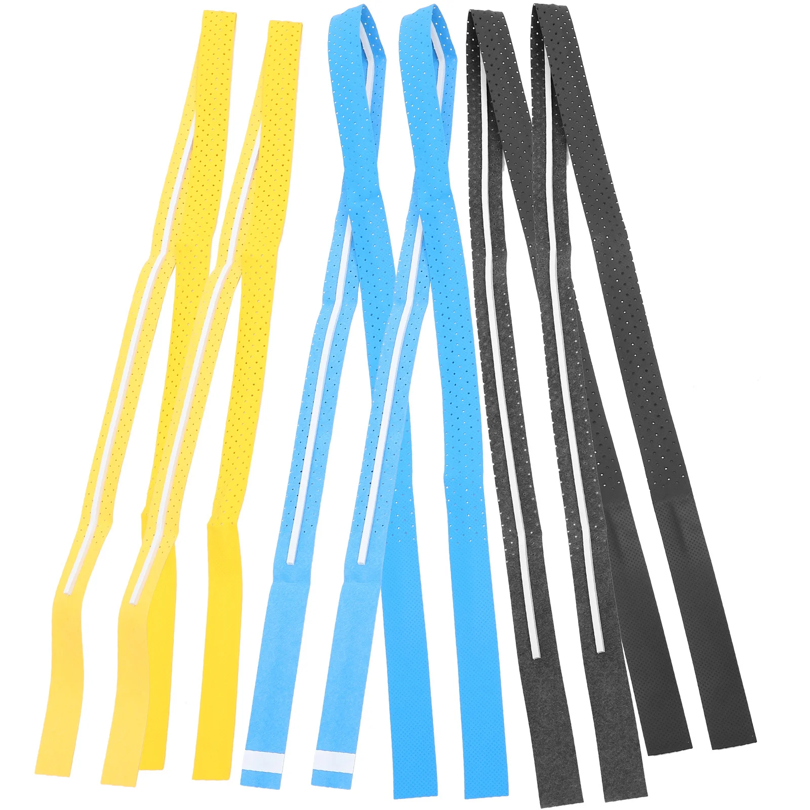 

6Pcs PU Racket Grip Tape Anti-Slip Absorbent Handle Wrap for Tennis Badminton Paddle Softball Bat Reusable Stretchable Overgrip