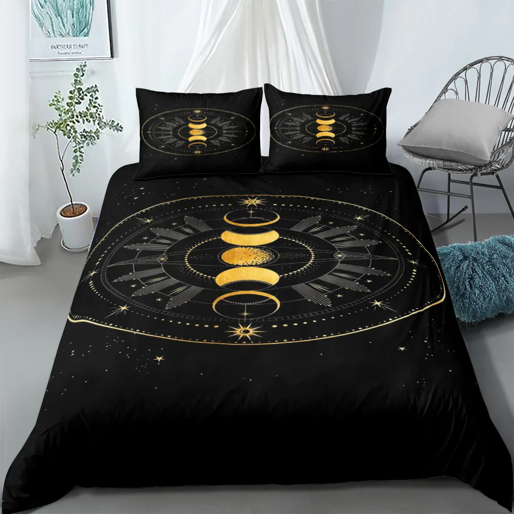 Moon Night Duvet Cover Set UK Single Double King US Twin Full Queen Size Bed Linen Set 200x200 200x220 200x230 230x230 240x220cm