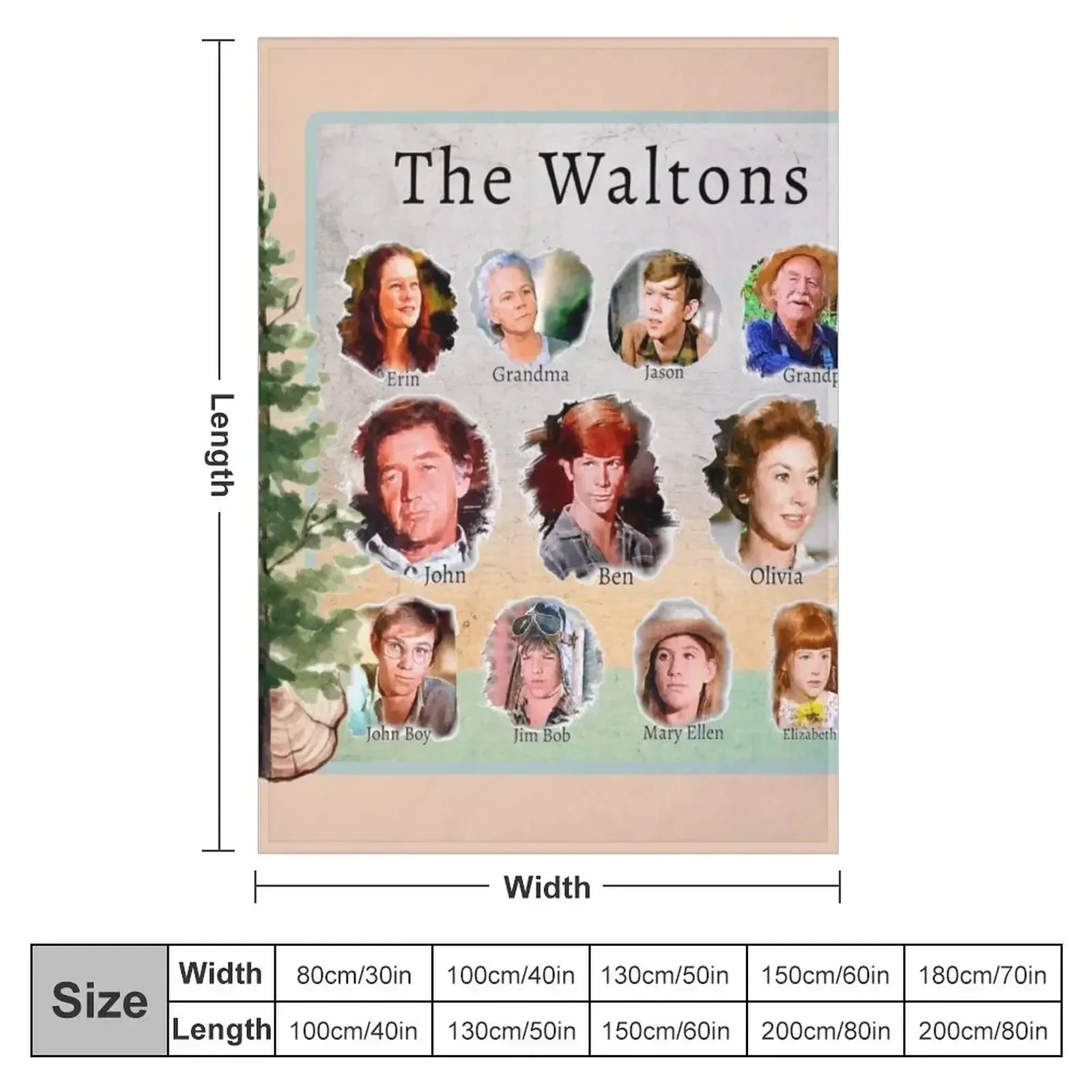 The Waltons TV Show Throw Blanket Decorative Sofas blankets ands Blankets