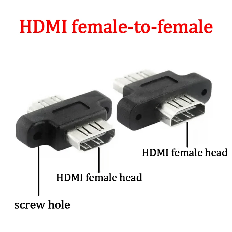 

HDMI Compatible Adapter Head With Screw Hole HDMI Compatible Female Panel With Fixed Connector