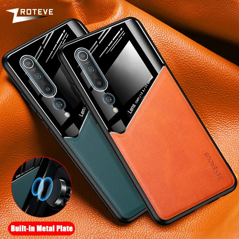 Mi10 Case Zroteve PU Leather PC Car Magnetic Cover For Xiaomi Mi 10 Lite 10T Pro Xiomi Mi10T Global Shockproof Phone Cases