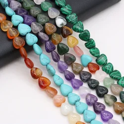 Natural Stone Beads Heart Shapes Mix Color Exquisite Loose Spacer Beaded For Jewelry Making DIY Bracelet Necklace Accessories