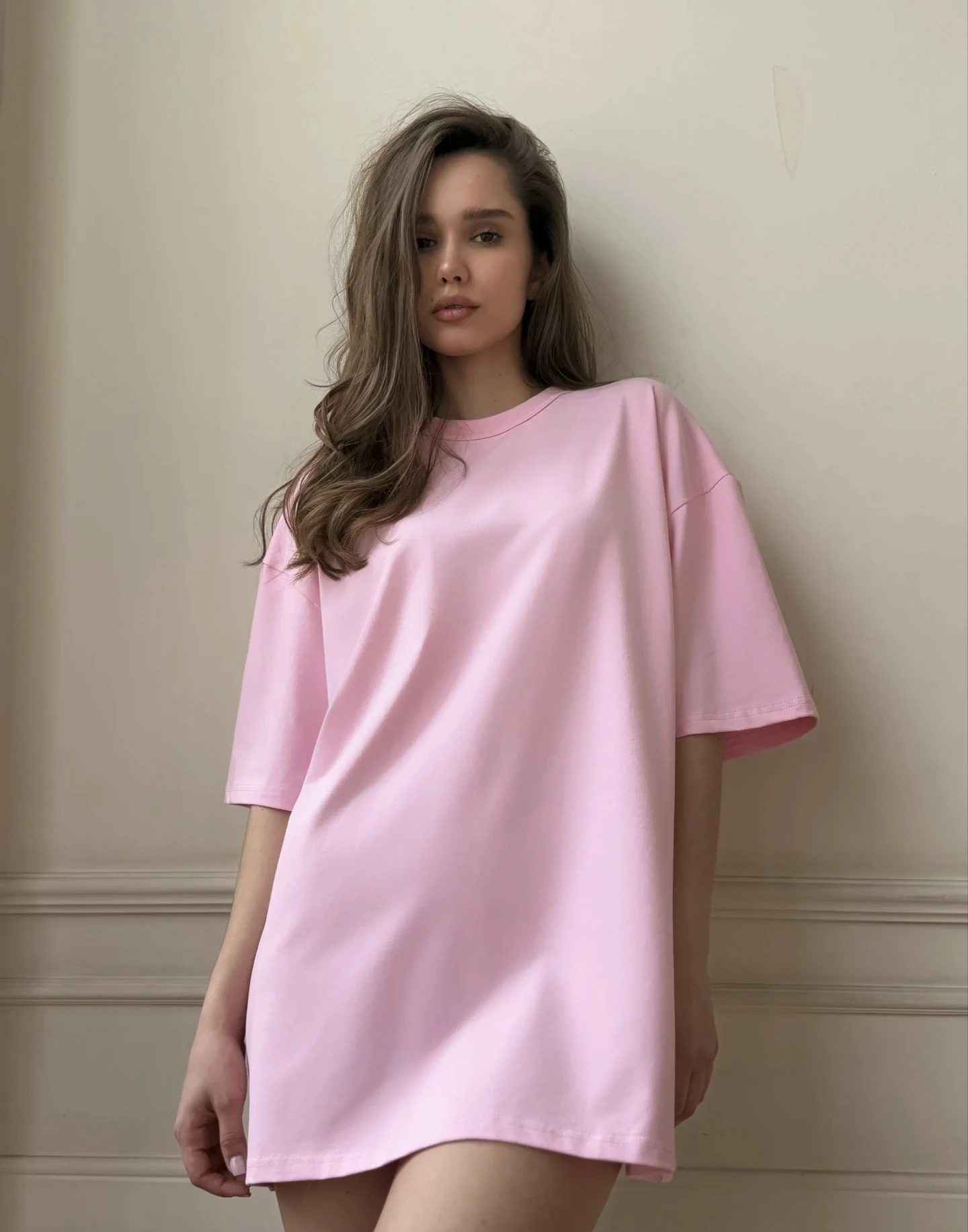 Loose Short Sleeve T-Shirt Casual Pure Color Breathable Women's Cotton Top round Neck Sweat Absorbent Summer Fashion