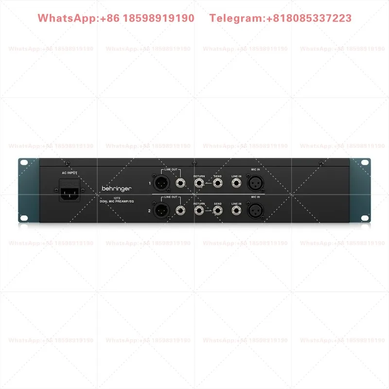 Pré-amplificador de Microfone Behringer 1273 de 2 Canais - Equalizador de 3 Bandas com Transformadores Midas para Sistema de PA e Equipamentos Musicais