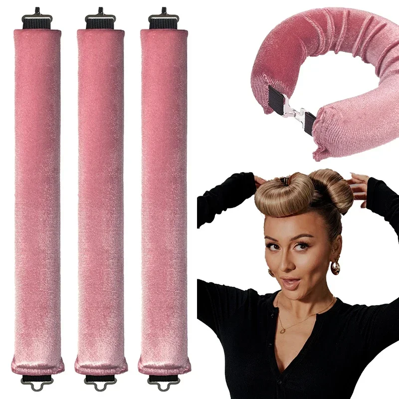 Bigoudis sans chaleur pour friser les cheveux, bande de sauna, rouleaux sans chaleur, boucles paresseuses avec crochet, tiges flexibles douces, outils de coiffure, nouveau