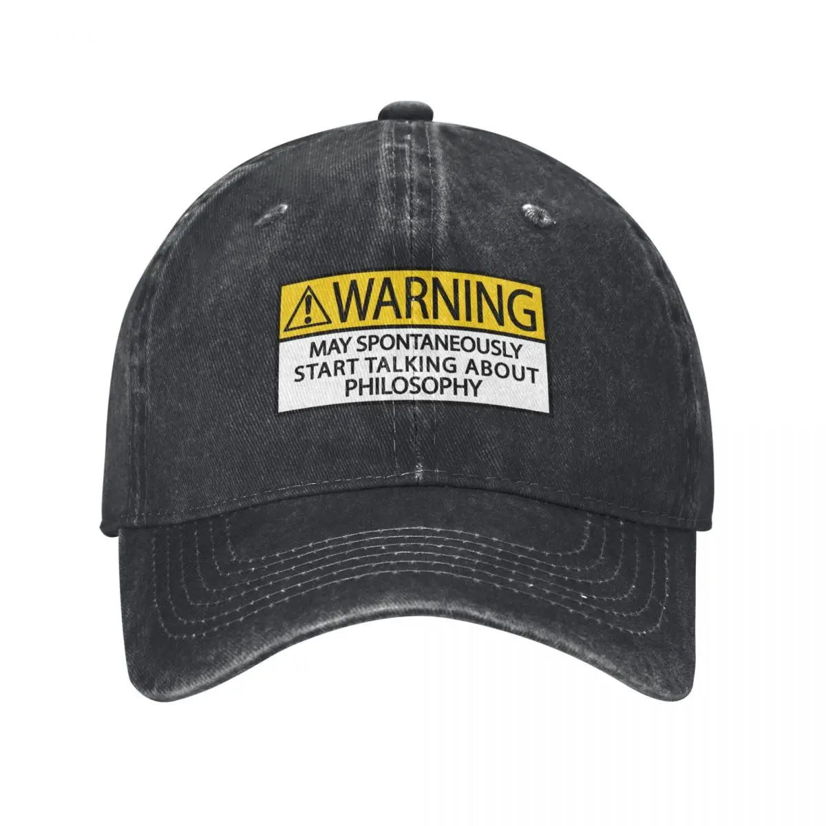 Warning may spontaneously start talking about philosophy Baseball Cap Ball Cap western Hat For Girls Men's