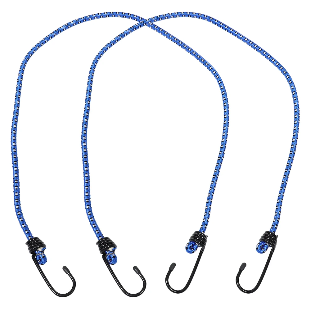 

2 Pcs Adjustable Bungee Cords Flat Bike Rack Straps Bicycle Rope Elastic Luggage Tied Length for