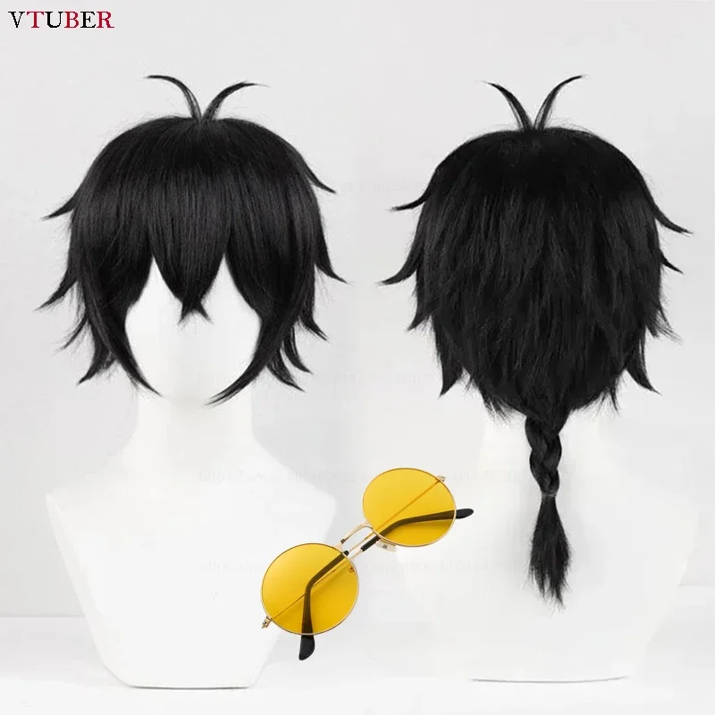 

Jo Togame Jou Cosplay Wig WIND BREAKER Short Black Braieded Heat Resistant Synthetic Hair Anime Cosplay Wigs + Wig Cap