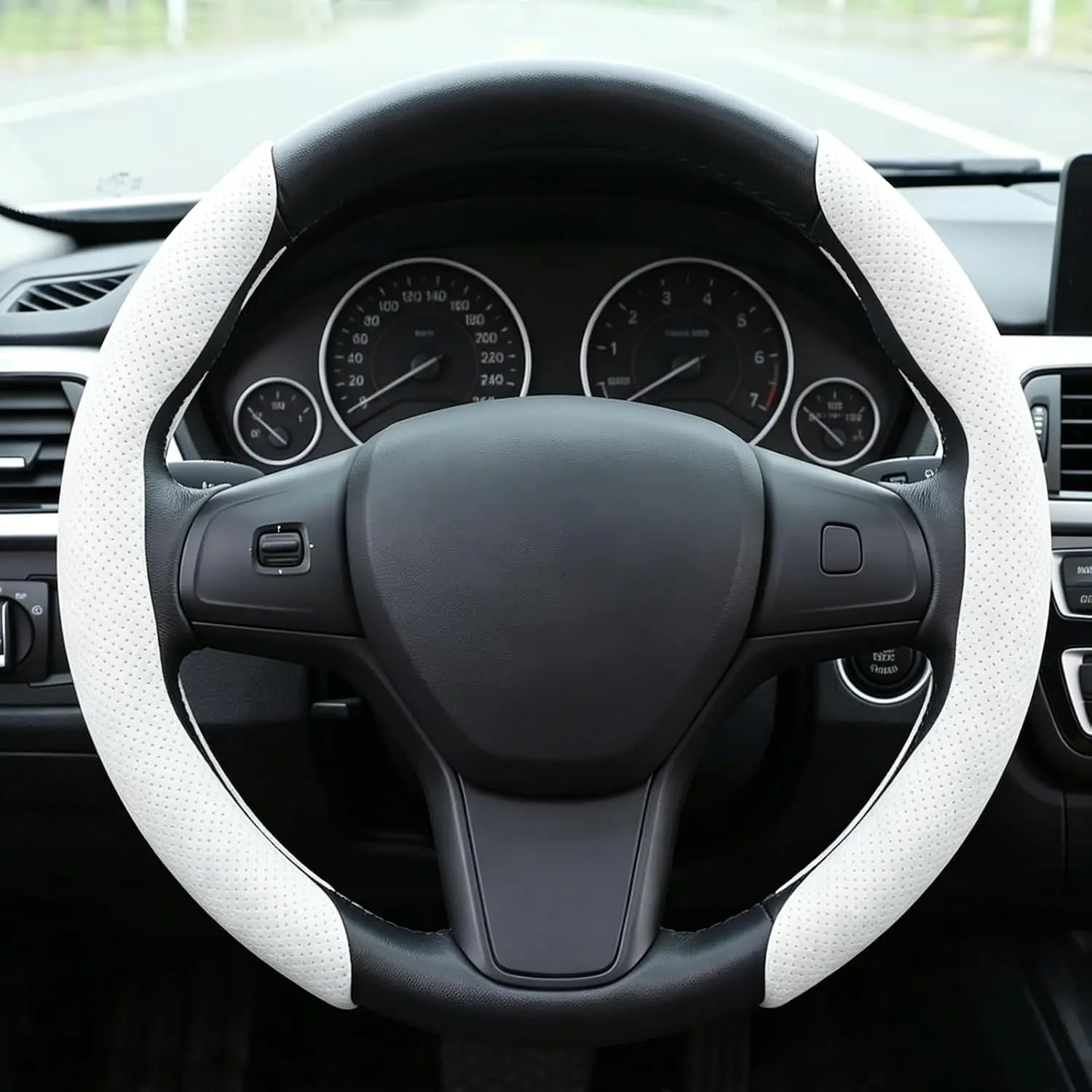 Leather Snap On Steering Wheel Cover for Tesla Model Y, Model 3, Model YL, for all Tesla Car,  Snap On Steering Wheel Cover