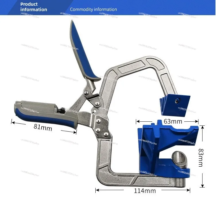 90 Degree Corner Clamp Woodworking Right Angle Clamp Fixing Clip for Pocket Hole Joinery Carpenter Photo Framing Cabinet