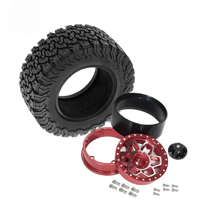 4 pezzi 90mm 1/12 cingolato pneumatico 12mm ruota esagonale per RC Crawler Car D90 D91 D96 MN98 MN99S MN86 MN86S G500