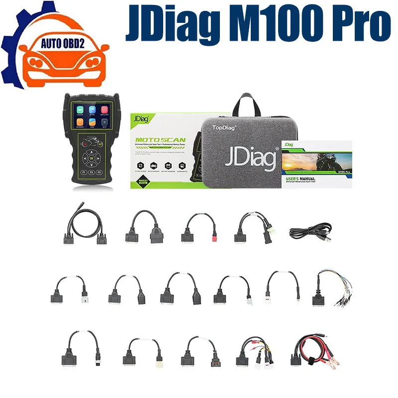 

JDiag M100 Pro Motorcycle Diagnostic Scanner OBD2 Fault Diagnostic Tool Motorbike Code Reader For KTM/Honda/Yamaha/Kawasaki