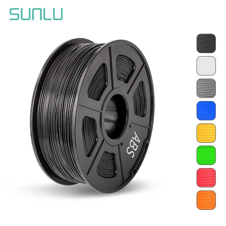 SUNLU ABS Filament 1.75MM Plastic ABS 3D Filament For FDM 3D Printer/3D Pen 0.9KG/Roll  Fast Shipping