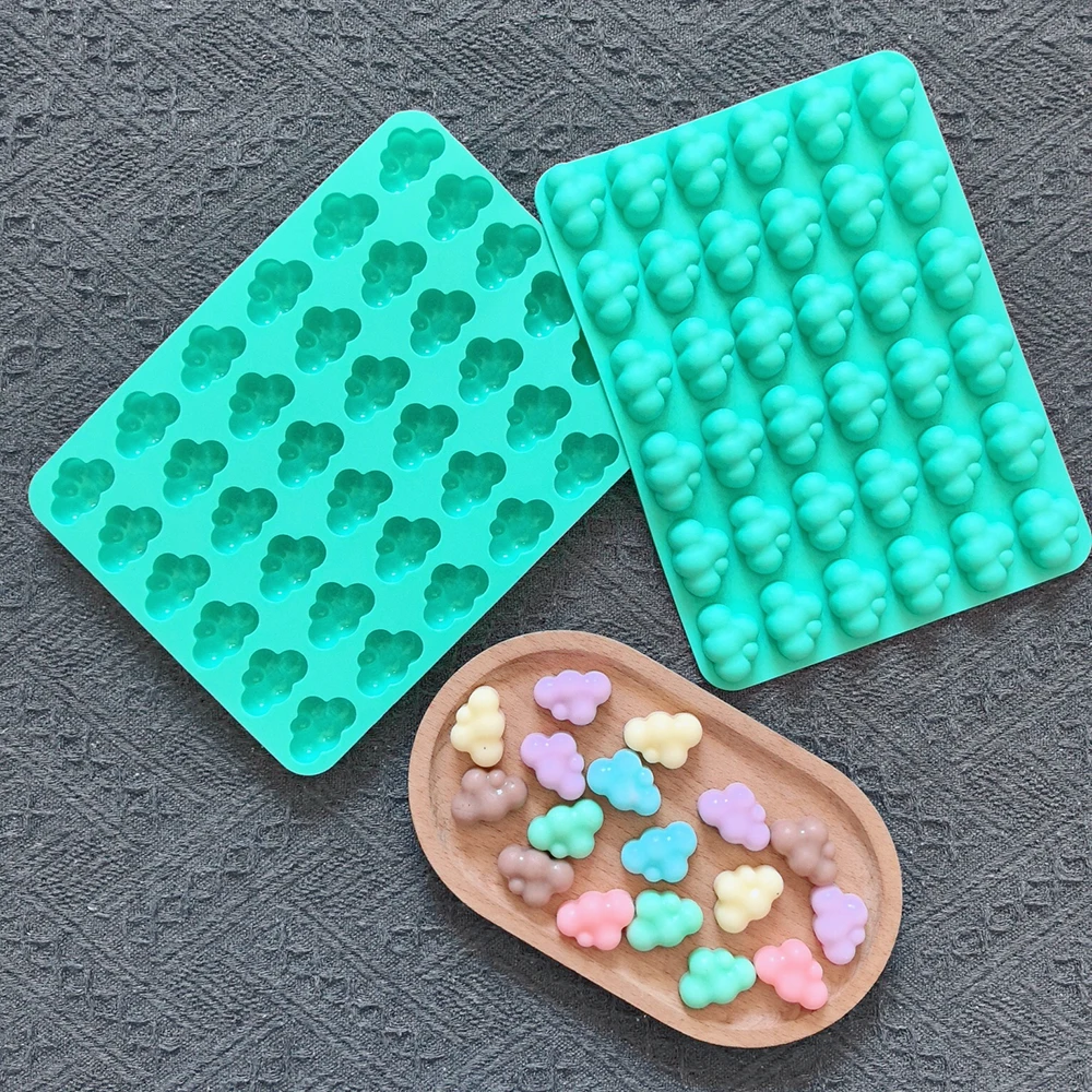 1 قطعة 36 تجويف على شكل سحابة شوكولاتة كوكي الخبز قالب من السيليكون، مناسبة للشوكولاتة والحلوى والبودنج والبسكويت