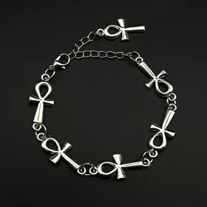 Gelang Vampir Ankh, Gothic, Gelang Silang, Vampir, Perhiasan Religius, Gelang Tautan Silang Victoria, Wicca, Perhiasan Pesona 8 pesona ankh penjualan terbaik - №