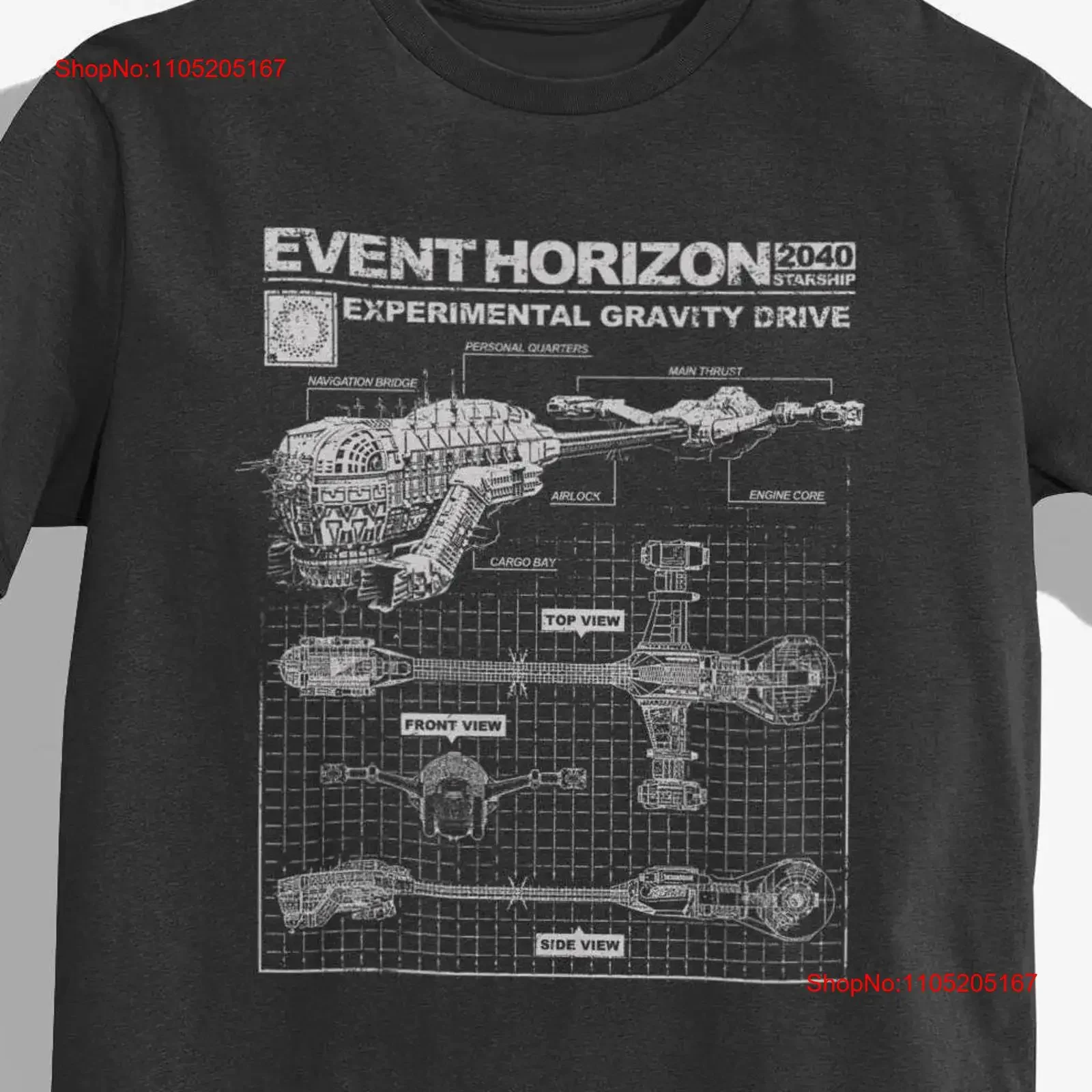 Event Horizon T Shirt Ship Specs Horror for Me vintage Washed Comfortable Breathable homme Top For Everyday Wear Soft