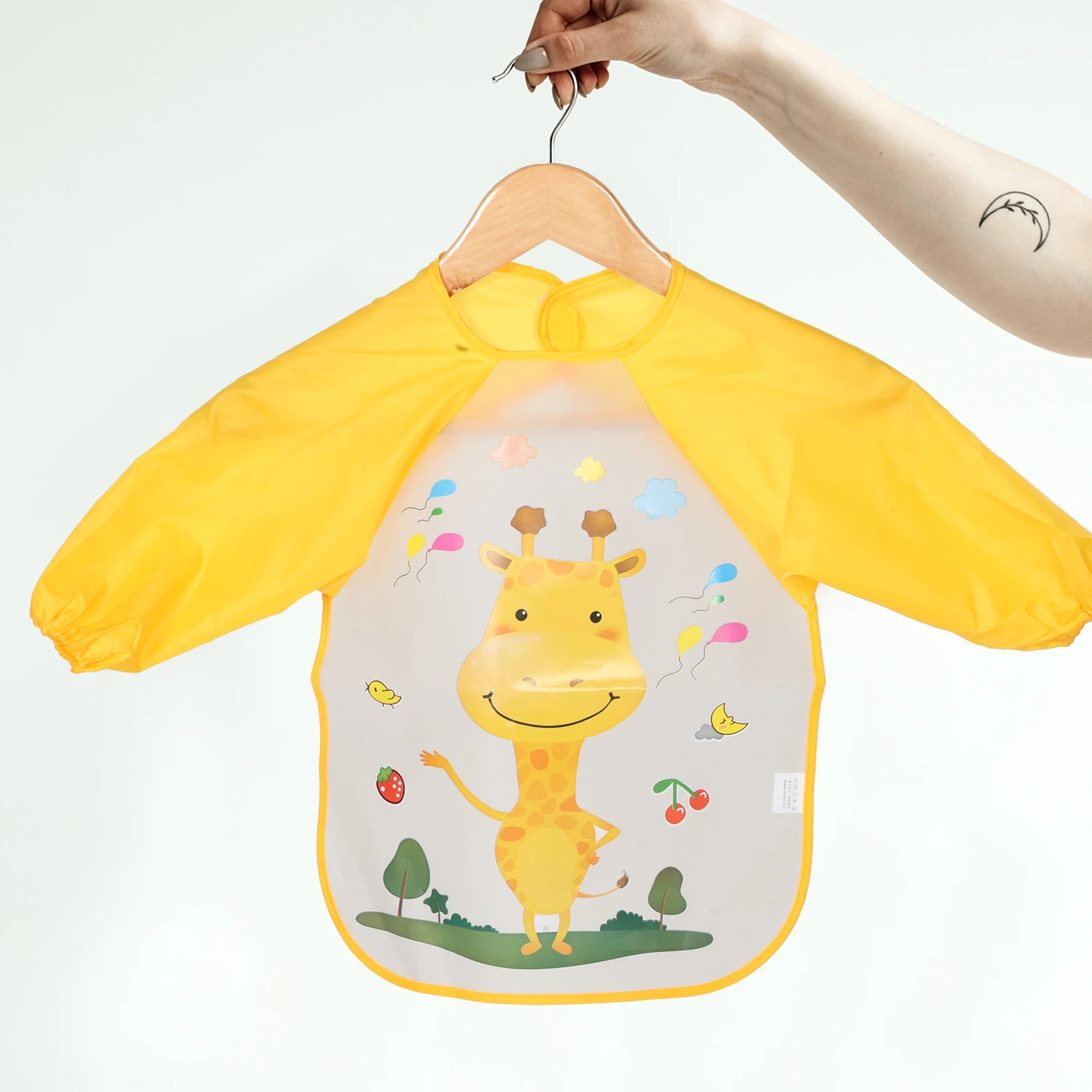 

Waterproof 's Clothing Art Smock Long Sleeve Bibs Toddler Paint Aprons Age 1 3 EVA Material Easy Clean