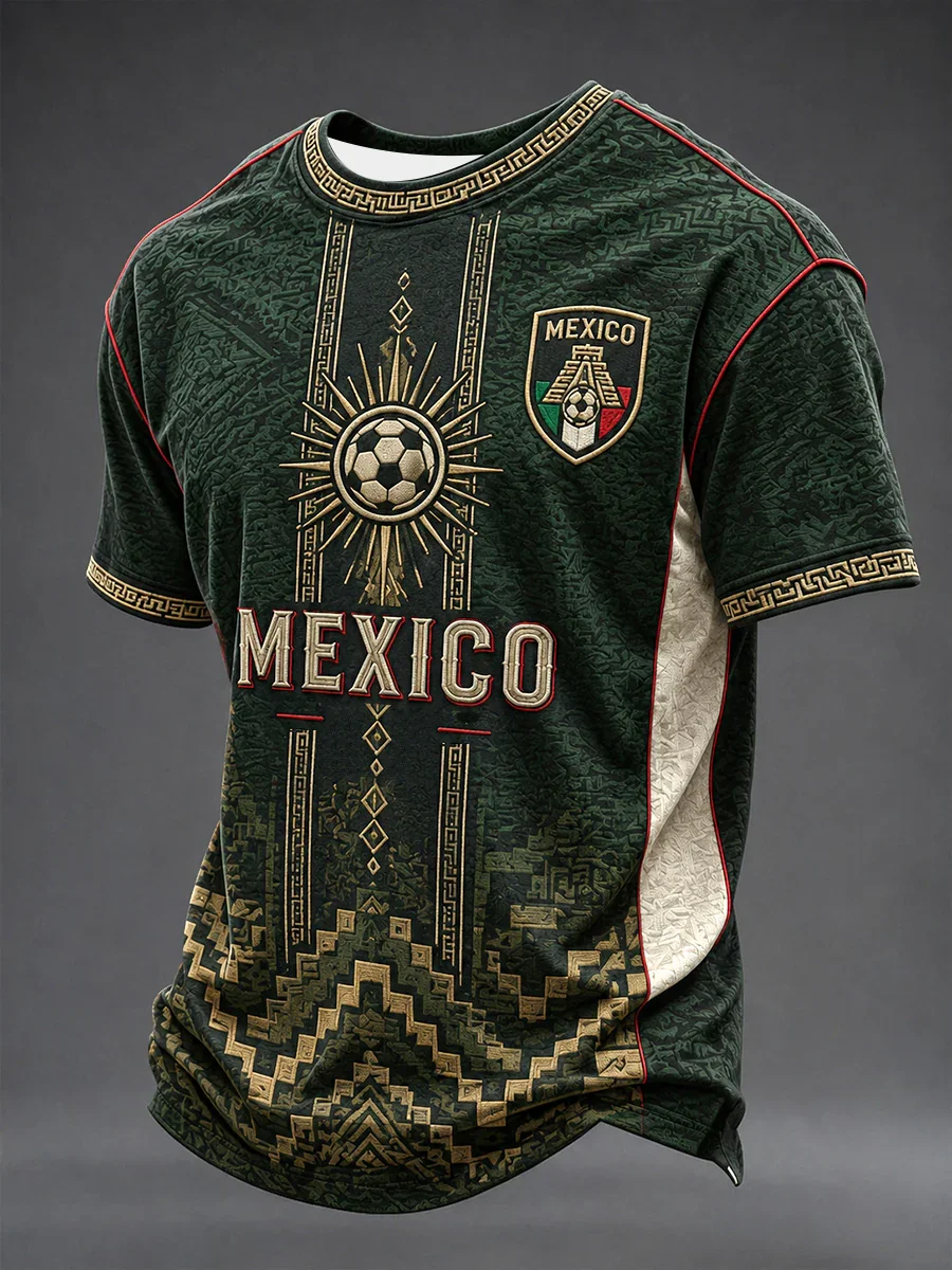 2026 Edition Mexican Football Fans Training T-shirt - 3D Printed - Fashionable and Comfortable - Family-Promoting Clothing