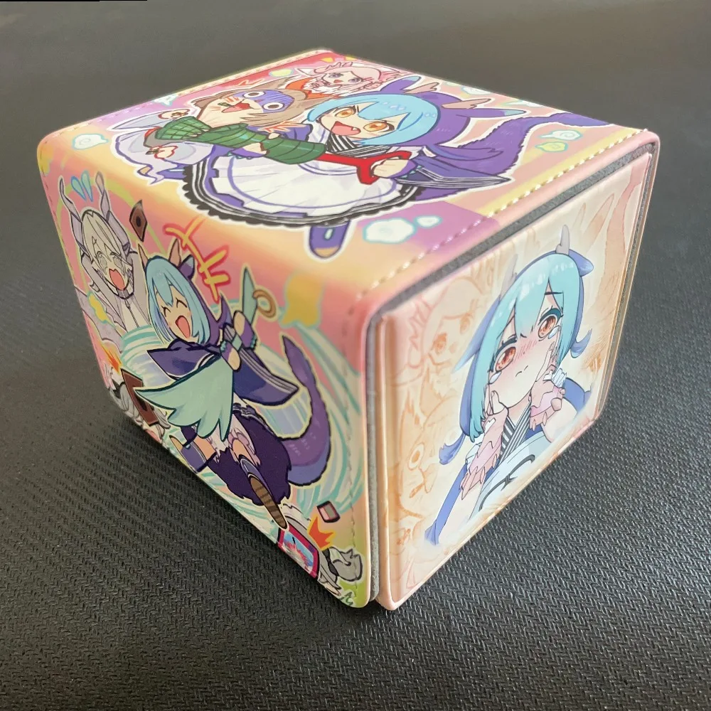 Yu-Gi-Oh！Tearlands Scheiren Magnetic Flip PU Card Box Labrynth of The Silver Castle/Traptrix Dionaea Game Card Storage Box Toys view 2