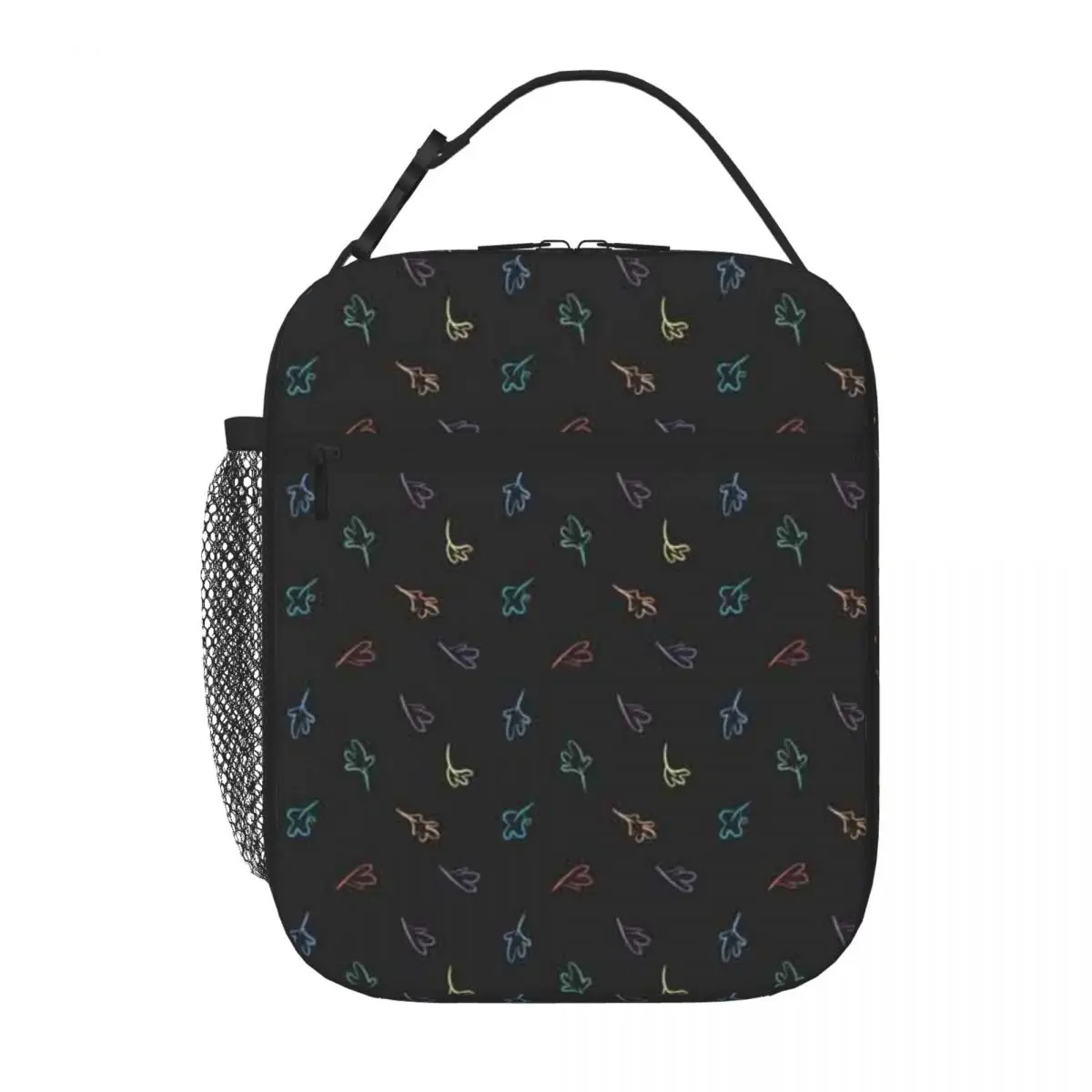 Bestselling Heartstopper Rainbow Leaves Oversized Insulated Food Bag Road Trip Adjustable Strap Lunch Bag