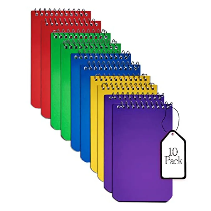 

Memo Books, Wirebound Top Spiral Memo Pads 3x5" Inch, Lined College Ruled Paper, Pocket Notebook, Memo Pads for Home Office Acc