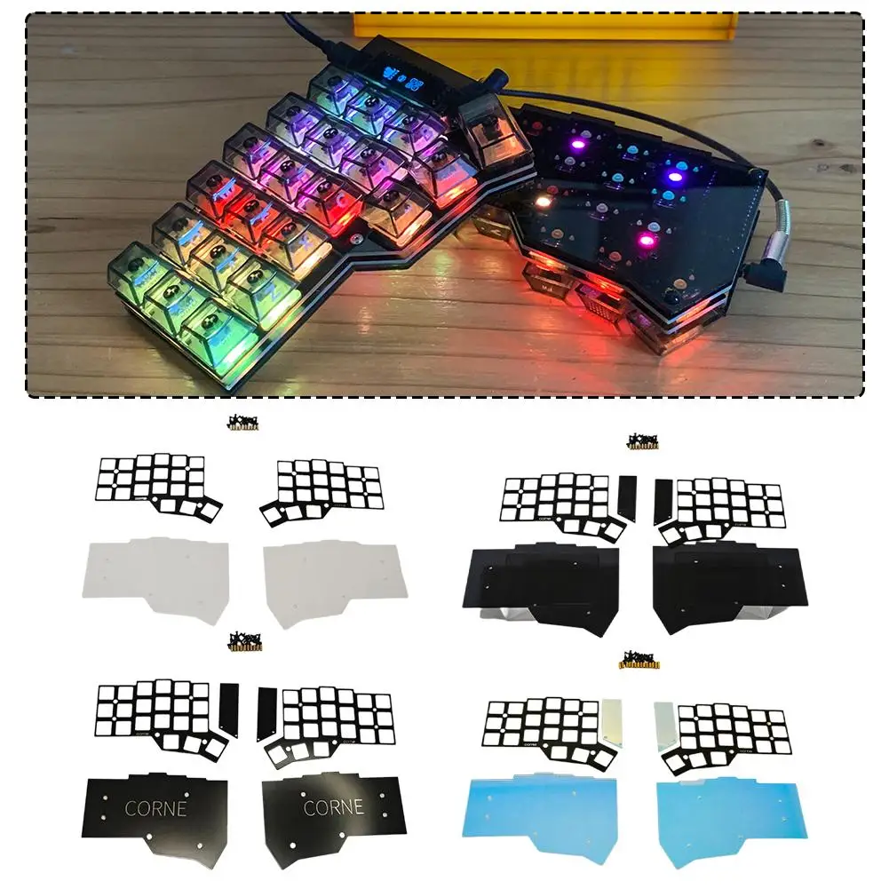 Dividir Caso Teclado para Corne, Sandwich 3D Shell, Três Camadas, Impresso Shell Peças, Acessórios, V3.0.1, A5C1