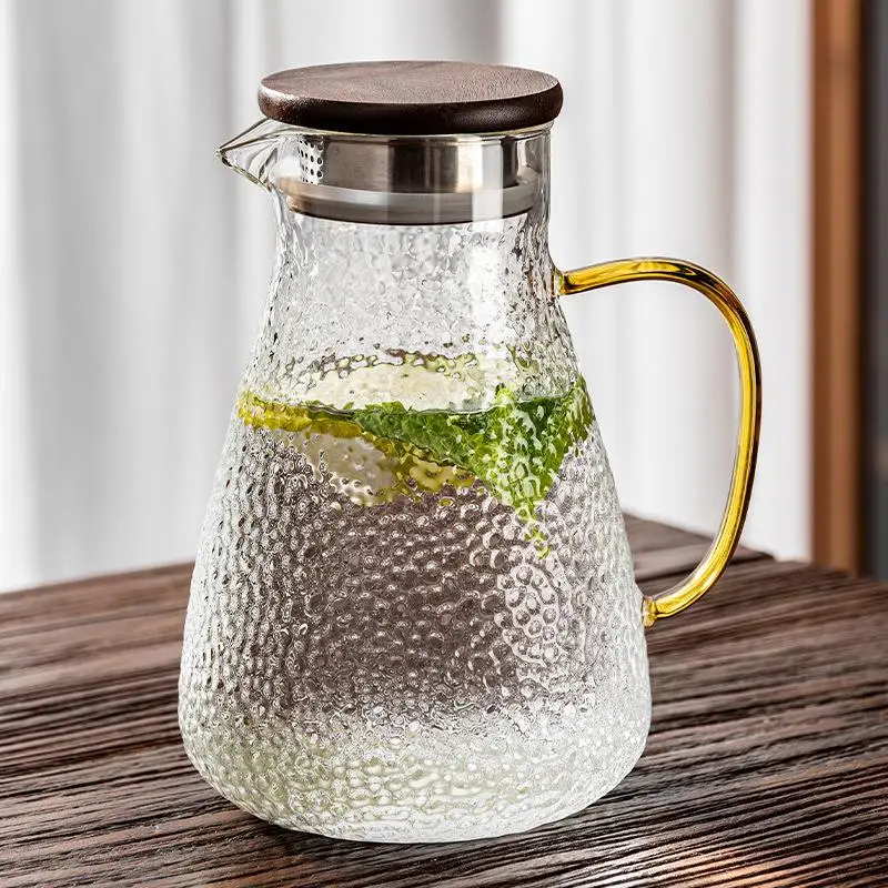 

Large Capacity Glass Cold Water Pot Heat Resistant Tea Brewing Set White Hot Water Cup Heat Resistant Tea Pot Cold Water Pot