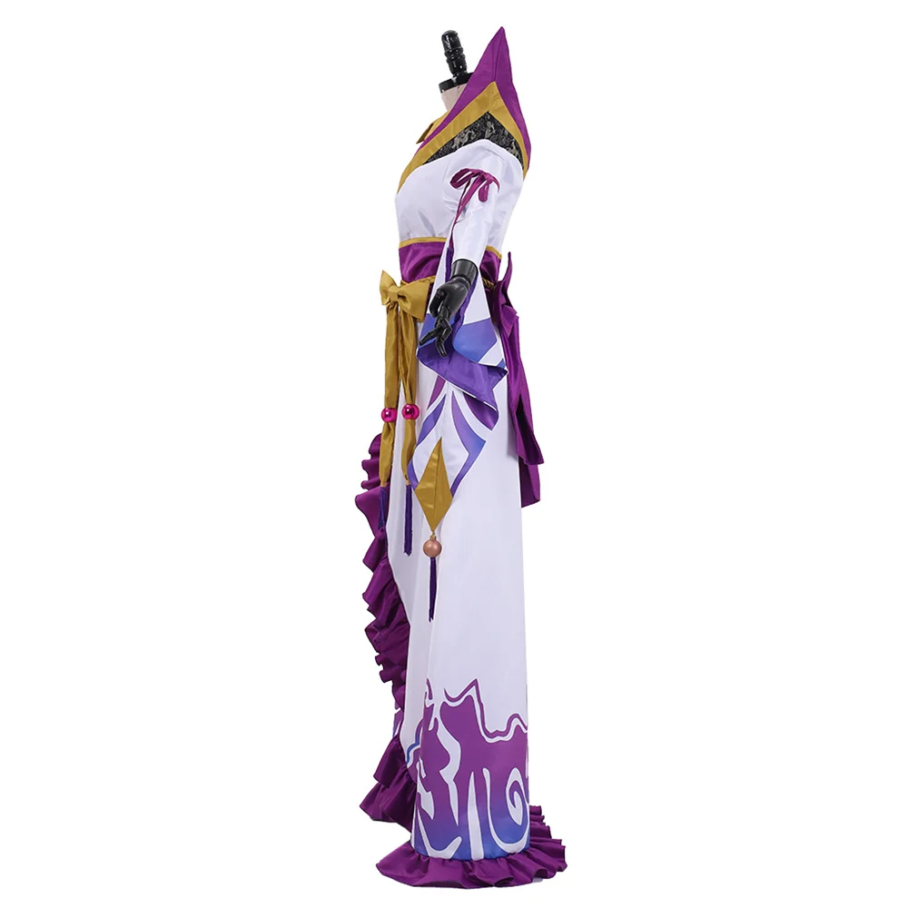 Game LOL Spirit Blossom Cassiopeia Du Couteau Cosplay Costume  Purple  Snake Dress Halloween Party Outfit