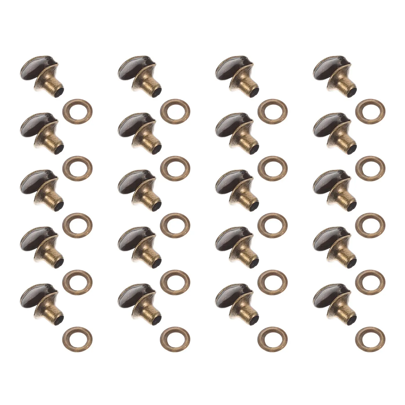 

20 Pcs Boot Decorative Accessories Shoelace Hooks Fixing Supplies Boots Rack Buckles Brass Buttons Travel Rotary Tool