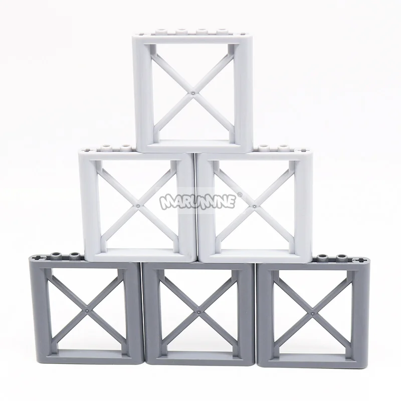 Marumine 5PCS 1x6x5 กรอบ Girder MOC ทหารฉาก Wall Building Blocks ใช้งานร่วมกับ 64448 DIY ราวประกอบของเล่น