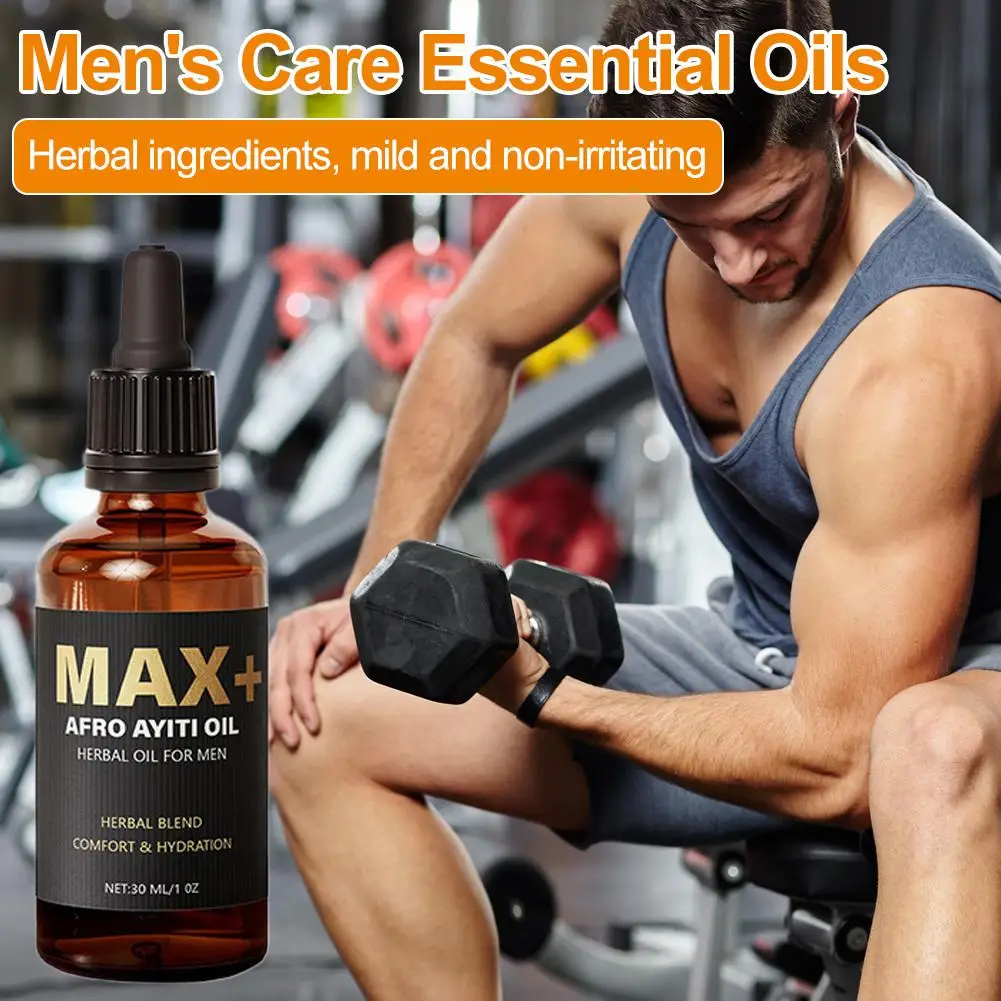 30 مللي زيت أيتي الأفريقي للرجال زيت أساسي للتدليك نمو كبير سماكة زيادة زيت طبيعي رعاية الرجال