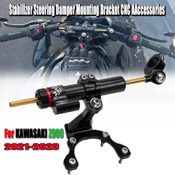 For KAWASAKI Z 900 2021-2023 Motorcycle Stabilizer Steering Damper Mounting Bracket CNC Absorber Support Accessories 2023 Z900