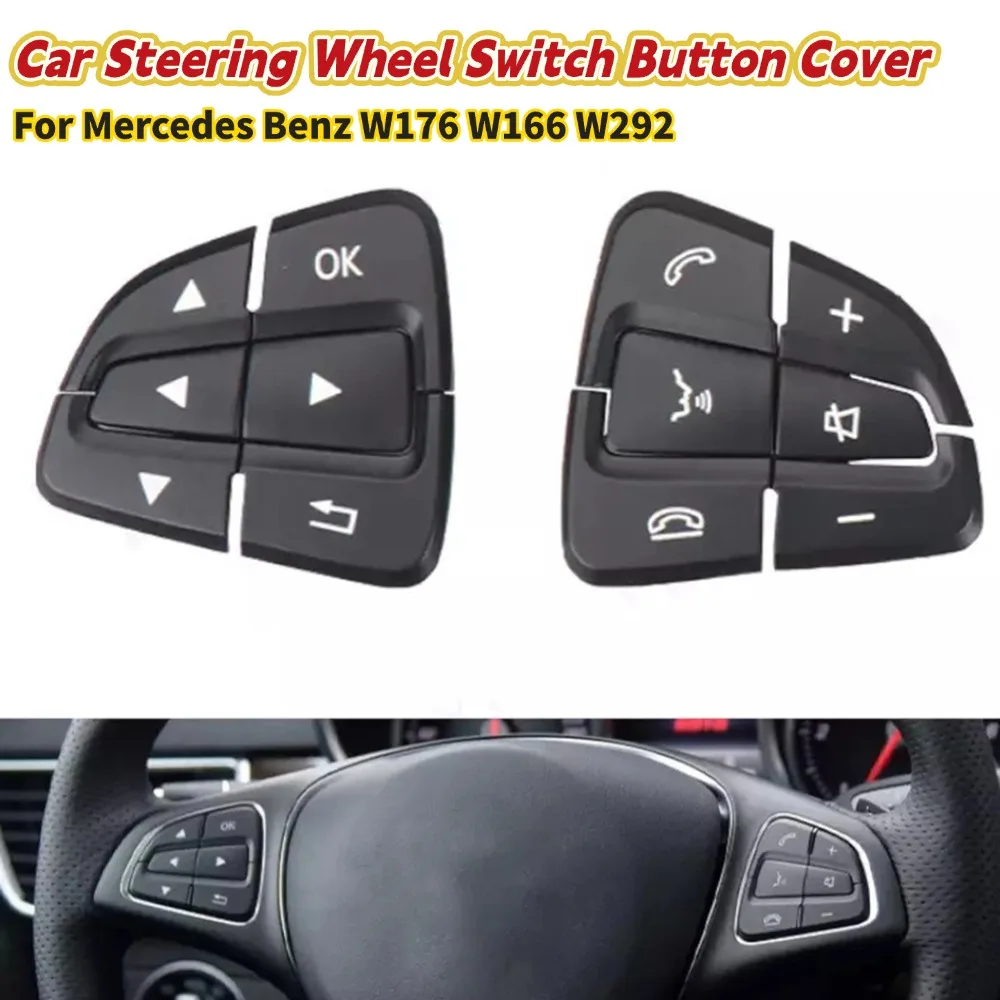 Car Steering Wheel Switch Button Cover For Mercedes For Benz W176 W166 W292 A-Class B-Class CLA GLE GLS M-Class Interior
