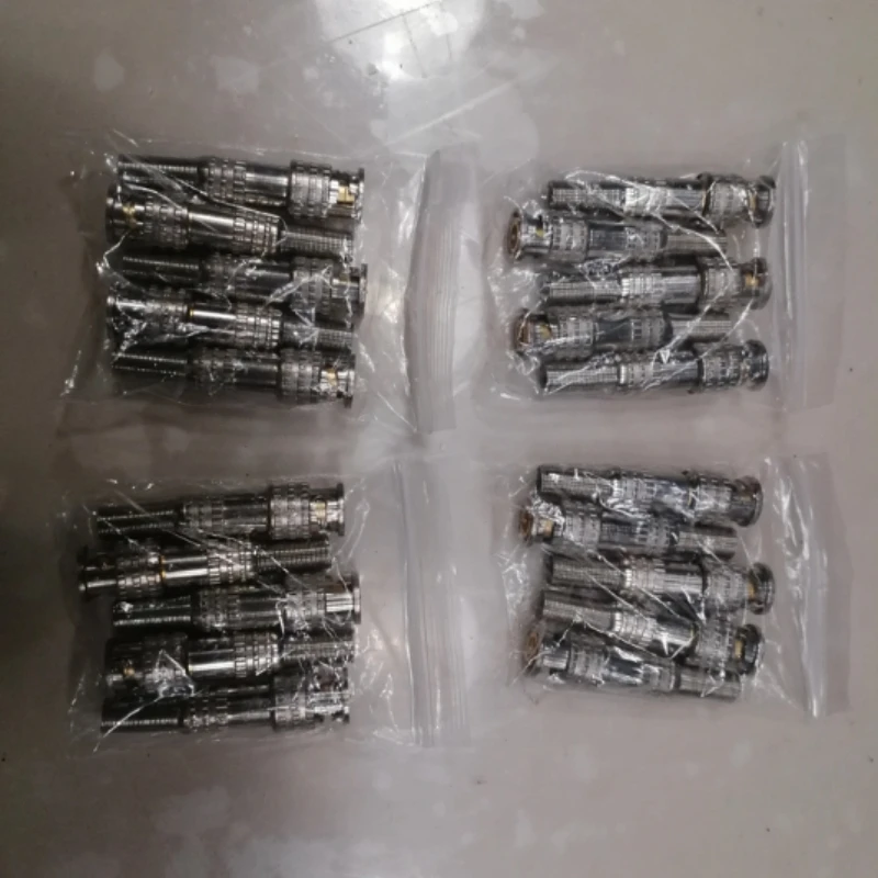 Pure Copper BNC Q9 Connector for 75-3 75-4 75-5 Coaxial Cable CCTV Security Camera Video Terminal